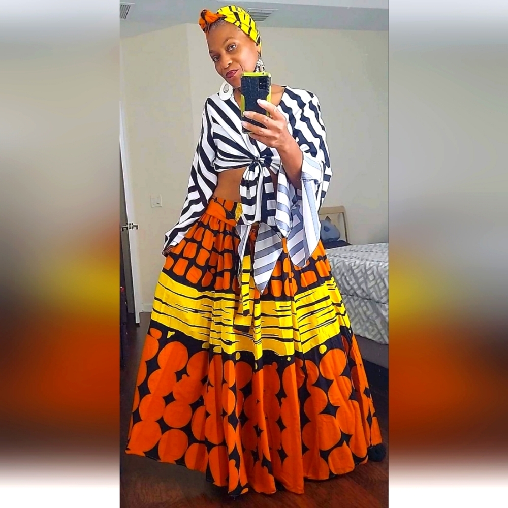 Brown and Yellow Maxi NWOT